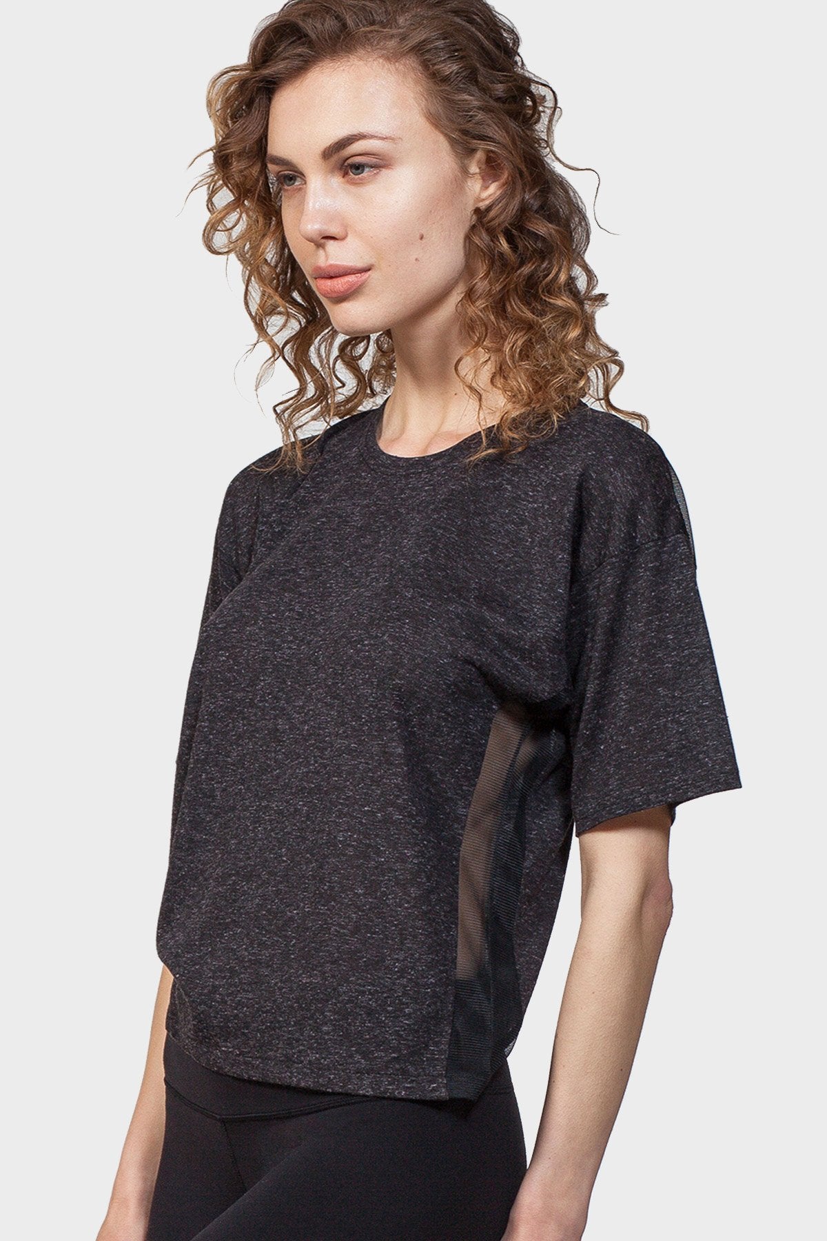 BACK MESH YOKE TOP