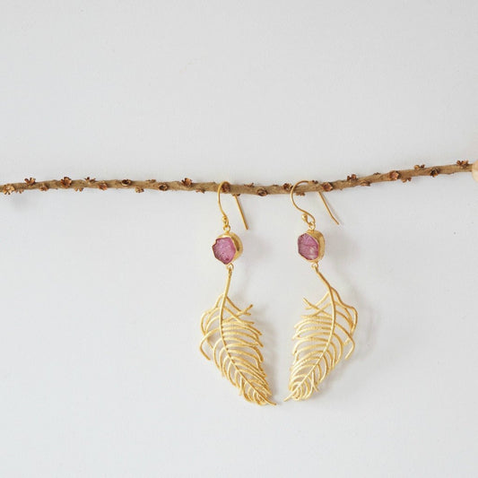 Cast Feather Earrings